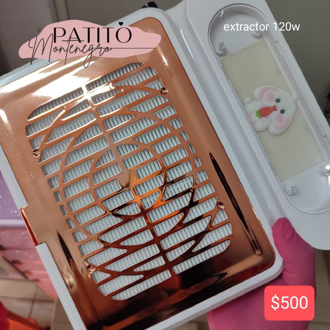 Extractor metalico dorado